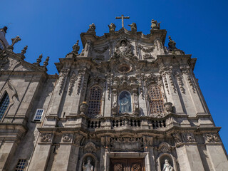 Carmelites church with Our Lady of Mount Carmel. in the center of Porto, Portugal.