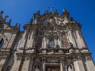 Carmelites church with Our Lady of Mount Carmel. in the center of Porto, Portugal.