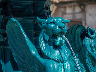 The Fountain of the Lions Portuguese Fonte dos Leoess a 19th-century fountain built by French...