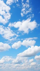 Fototapeta premium Blue sky with white clouds background