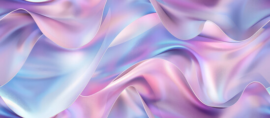 Obraz premium Folded pastel gradient ribbons macro, abstract background seamless pattern texture. 3D render illustration style. Background for wallpaper, tapestry, cloth, fabric printing, web.