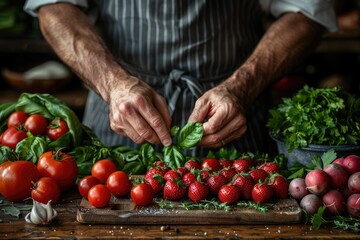 Preparing cooking food in the kitchen professional advertising food photography