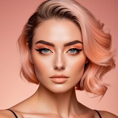 Fototapeta premium A beautiful face with perfect makeup