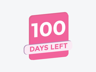 100 days to go countdown template. 100 day Countdown left days banner design. 100 Days left countdown timer
