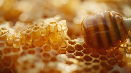 A honeycomb with a honeycomb on top of it