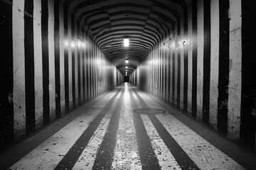 abstract perspective flat black and white stripes professional photography