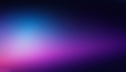 Fototapeta premium Dark blue purple glowing grainy gradient background black noise texture poster header banner