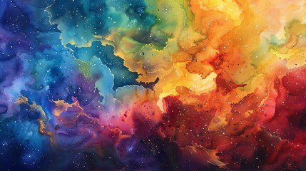 galactic nebula and stars in the night sky - obrazy, fototapety, plakaty