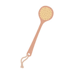 A round body brush isolated on a white background.