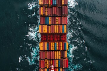 Fototapeta premium container cargo ship professional photography