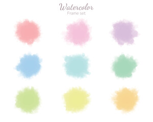 水彩テクスチャのアイコンセット