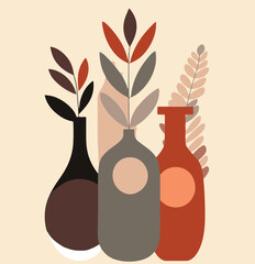 Boho Minimalist Art Style Illustration