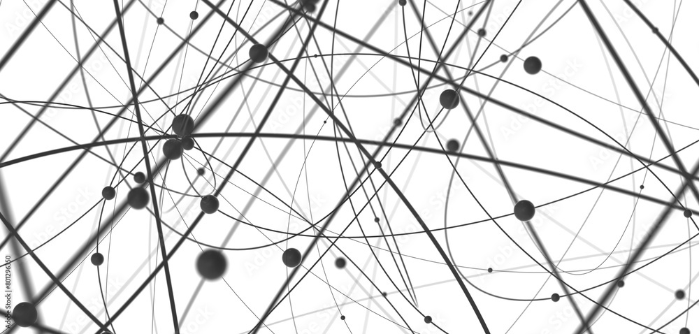 Fototapete Global network background. Connecting triangles. Globe of the earth. abstract planet in space. 3d rendering
