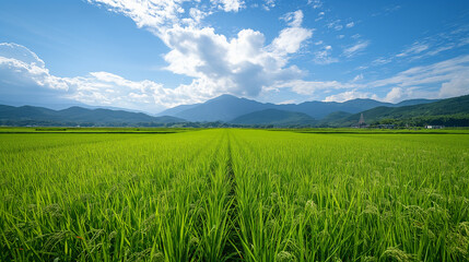 Obraz premium Rice fields in Japan