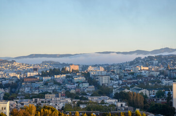fog city landscape in San Francisco 