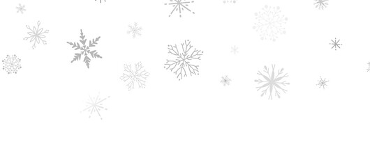 Dancing Snowflakes: Enthralling 3D Illustration of Falling Christmas Snow Crystals