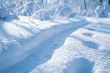 Fototapeta na wymiar beautiful snow scenery on a sunny day professional photography