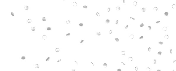 Enchanting Delight: Spectacular 3D Illustration Showcasing Enchanting silver Confetti