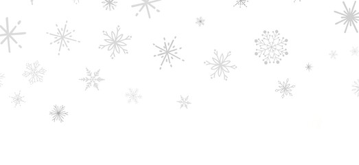 Whirling Snowflakes: Enthralling 3D Illustration of Falling Festive Snow Crystals