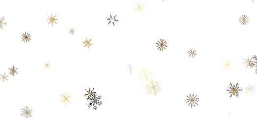 Whirling Snowflakes: Enthralling 3D Illustration of Falling Festive Snow Crystals