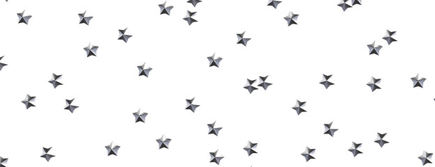 XMAS Stars - A gray whirlwind of golden snowflakes and stars. New
