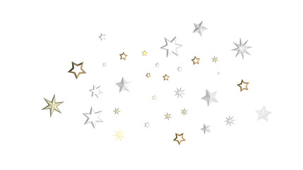A Shower of Golden Stars: Captivating 3D Illustration Takes You to a Celestial Realm