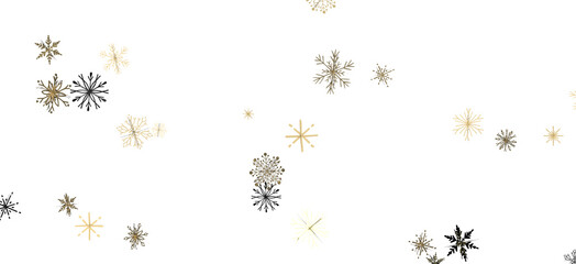 Whirling Snowflakes: Enthralling 3D Illustration of Falling Festive Snow Crystals