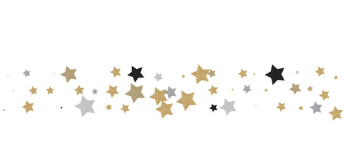 Festive Celestial Cascade: Mesmerizing 3D Illustration of Descending Christmas Stars