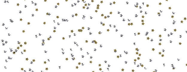 Radiant Euphoria: Lose Yourself in a 3D Gold Stars Rainfall