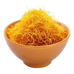 Fototapeta premium Emirati saffron vermicelli delight isolated on transparent background