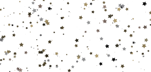 Astral Downpour: 3D Illustration Brings a Shower of Gold Stars