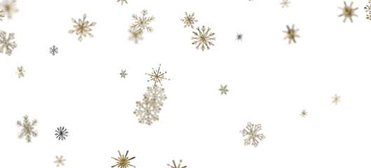 Winter Snow Symphony: Captivating 3D Illustration of Descending Snowflakes for Christmas