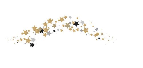 Astral Downpour: 3D Illustration Brings a Shower of Gold Stars