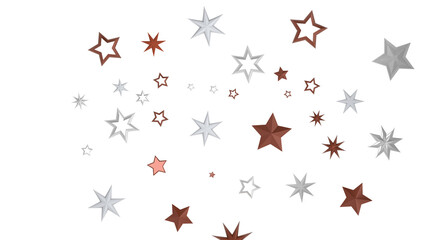 Celestial Christmas Plummet: Dynamic 3D Illustration of Falling Festive Celestial Objects
