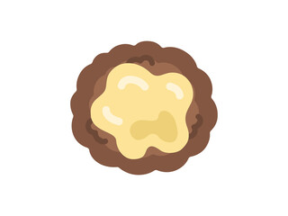 惣菜の、チーズハンバーグのアイコンのイラスト