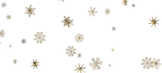 Winter Flurry: Mesmeric 3D Illustration Depicting Descending Festive Snowflakes