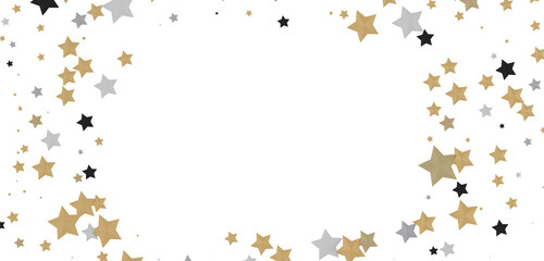 Radiant Euphoria: Lose Yourself in a 3D Gold Stars Rainfall