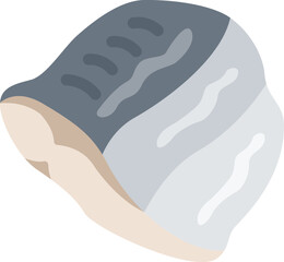 鯖の切り身のアイコンのイラスト
