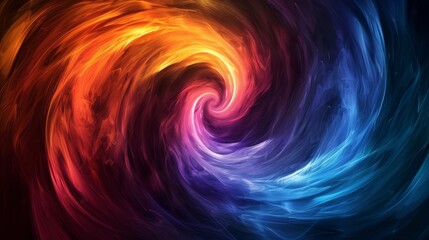 Colorful vibrant multi colored mystic vortex background design 