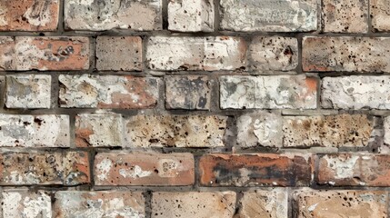 Obraz premium A brick wall with a few holes in it
