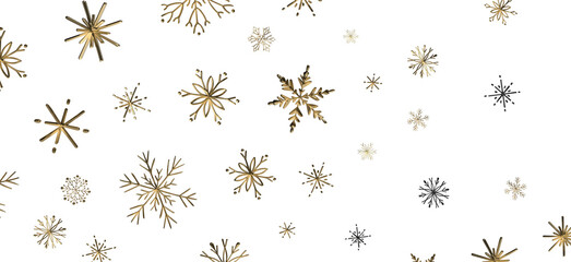 Winter Snow Symphony: Captivating 3D Illustration of Descending Snowflakes for Christmas