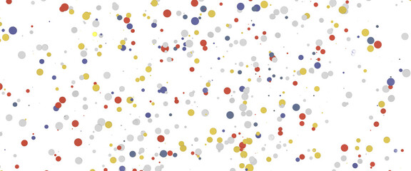 Multicolor confetti abstract background with a lot of falling pieces, isolated on a white background.