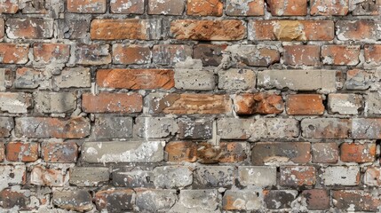 Weathered charm: A brick wall with character, featuring a few well-placed holes. A testament to the passage of time.