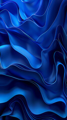Saturated cobalt blue wavy abstract background, exuding depth and intensity Ideal for compelling visual narratives