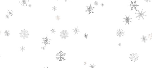 Snowflake Bliss: Striking 3D Illustration Showcasing Falling Holiday Snowflakes