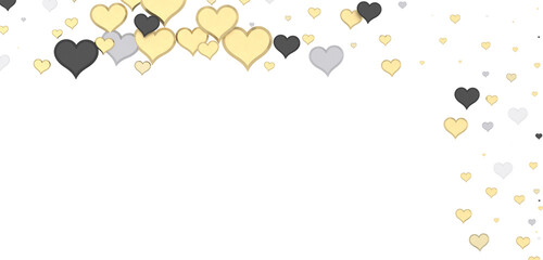 Love valentine background with red petals of hearts on transparent background