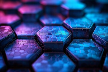 Create an abstract background pattern with a hexagonal grid structure