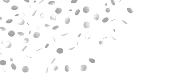 Glittering silver  confetti png. Glittering silver