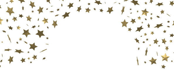 Festive Celestial Cascade: Mesmerizing 3D Illustration of Descending Christmas Stars