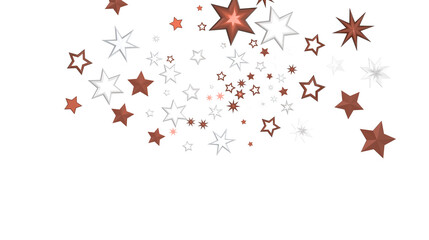 Stardust Christmas Shower: Mesmerizing 3D Illustration Depicting Descending Holiday Star Particles